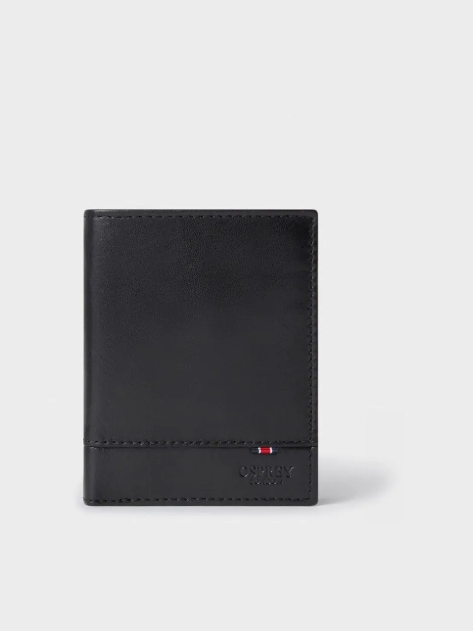 Portemonnees|Osprey London - The London Leather Wallet with Coin Pocket Zwart