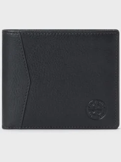 Portemonnees|Osprey London - The Compass leren muntenportemonnee Zwart