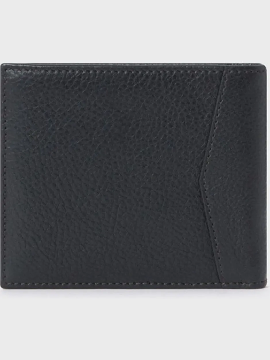 Portemonnees|Osprey London - The Compass leren muntenportemonnee Zwart