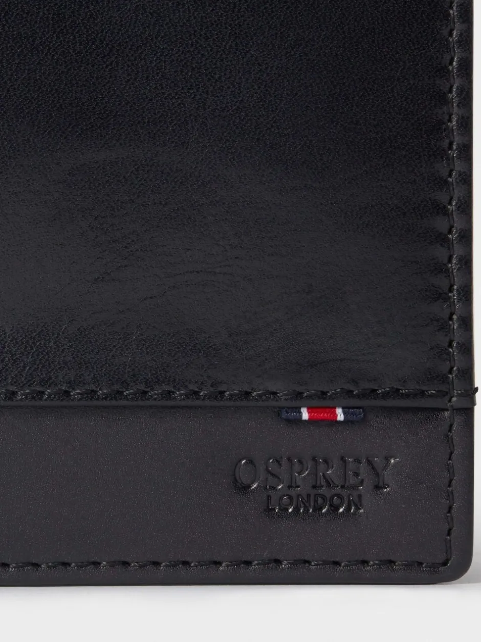 Portemonnees|Osprey London - The London Leather Passport Cover Zwart