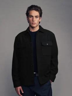 Blazers En Business-Jasjes*Next - Overshirt met twee zakken en wol Zwart