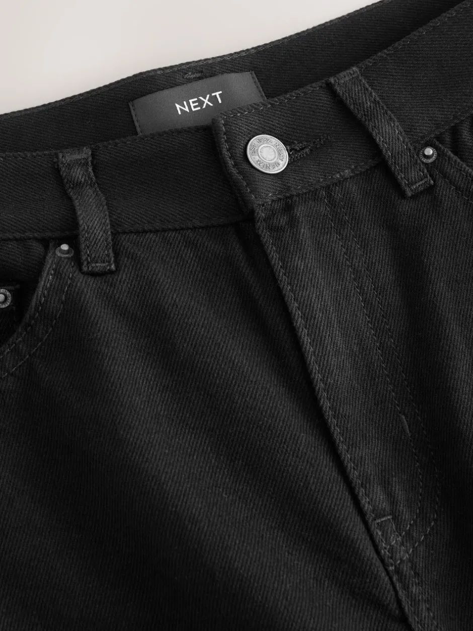 Jeans*Next - Palazzo-jeans met hoge taille en wijde pijpen Zwart