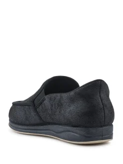 Pantoffels*Pavers - Extra Wide Memory Foam Slippers Zwart