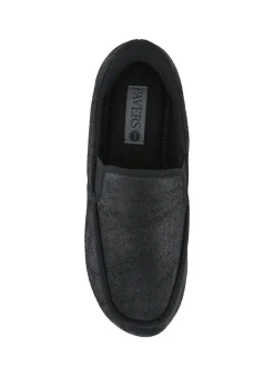 Pantoffels*Pavers - Extra Wide Memory Foam Slippers Zwart