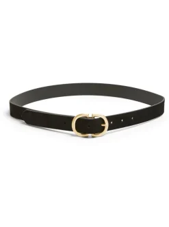 Ceintuurs*PIECES - suède riem met gesp Zwart
