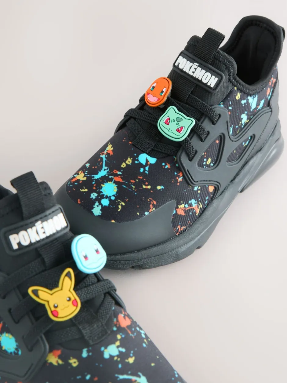 Sneakers|Next Zwart - Pokemon sneakers met elastische veter