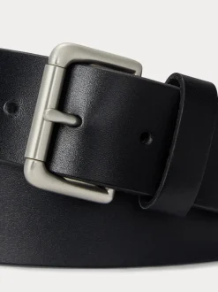Riemen En Bretels|Polo Ralph Lauren - leren jeansriem Zwart