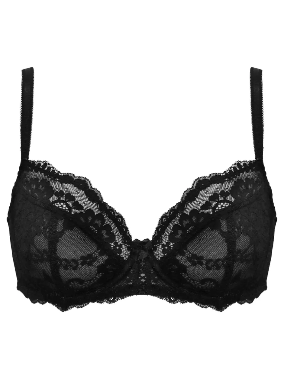 Beha's*Pour Moi - Fleur Balconette Bra Zwart