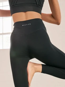 Leggings En Joggingbroeken|Sportkleding*Next - Power Active Leggings met zak Zwart