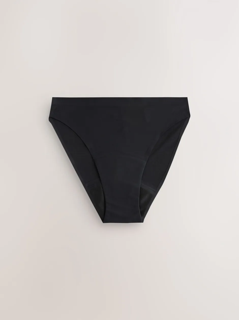 Onderbroeken|Next Zwart / Praline Huidskleur / Roze Bloemen - Set van 4 No VPL menstruatieslips voor medium vloeien