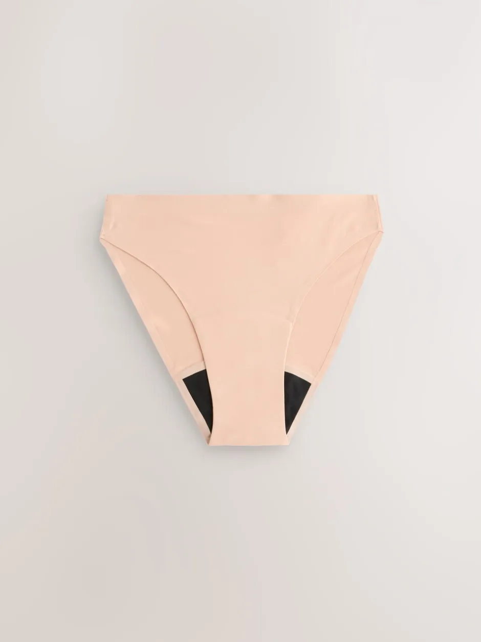 Onderbroeken|Next Zwart / Praline Huidskleur / Roze Bloemen - Set van 4 No VPL menstruatieslips voor medium vloeien