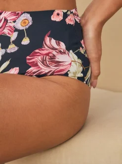 Onderbroeken*Next Zwart / Praline Huidskleur / Roze Bloemen - Set van 4 No VPL menstruatieslips voor medium vloeien