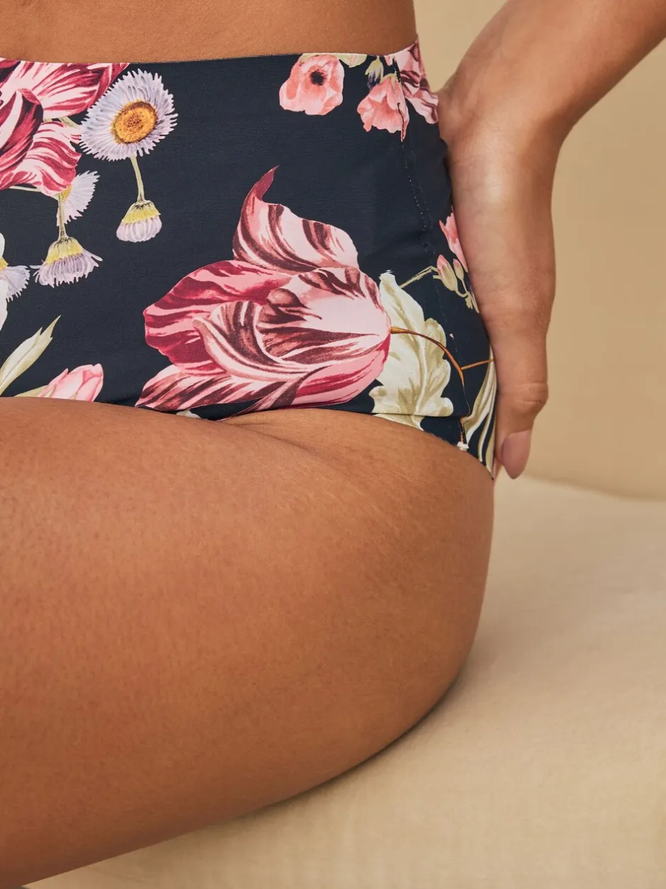 Onderbroeken*Next Zwart / Praline Huidskleur / Roze Bloemen - Set van 4 No VPL menstruatieslips voor medium vloeien