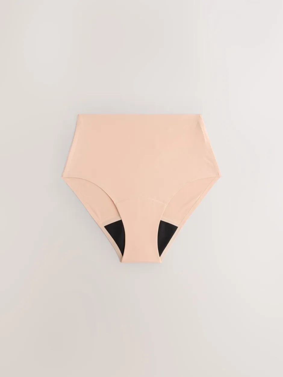 Onderbroeken*Next Zwart / Praline Huidskleur / Roze Bloemen - Set van 4 No VPL menstruatieslips voor medium vloeien