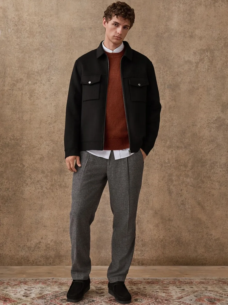 Blazers En Business-Jasjes*Next Zwart - Premium zacht aanvoelend jack met hoog wolgehalte