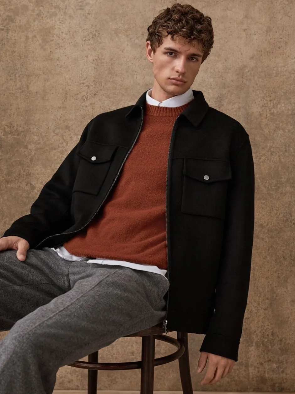 Blazers En Business-Jasjes*Next Zwart - Premium zacht aanvoelend jack met hoog wolgehalte