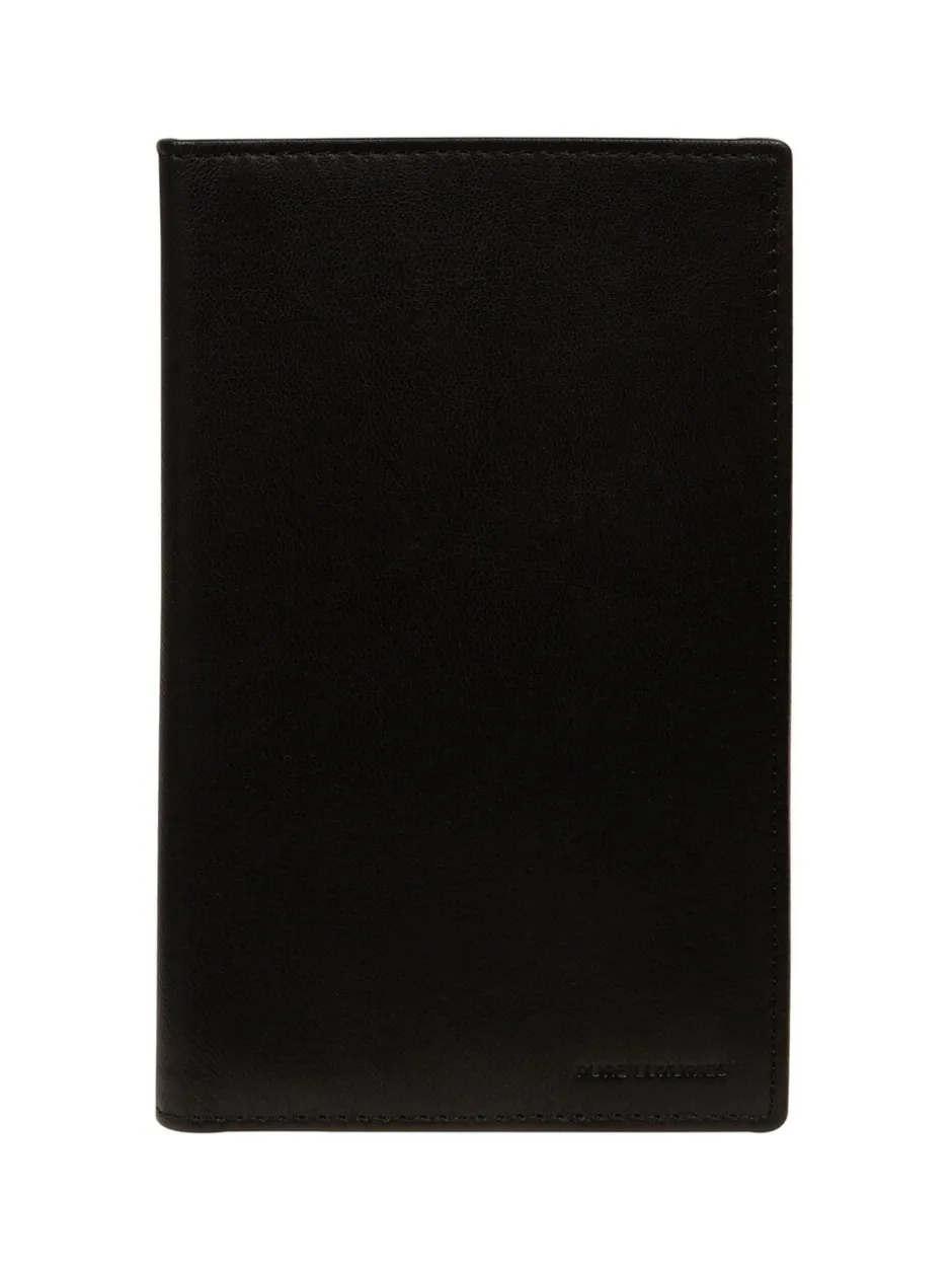 Portemonnees|Pure Luxuries London - 'George' Leather Card Holder Zwart