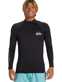 Badkleding*Quiksilver Zwart - surfhemdje met lange mouwen