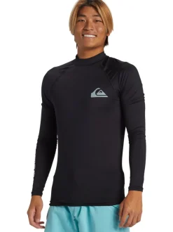 Badkleding*Quiksilver Zwart - surfhemdje met lange mouwen