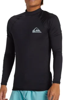 Badkleding*Quiksilver Zwart - surfhemdje met lange mouwen