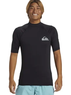 Badkleding*Quiksilver - UPF50 uv-werend hemdje met korte mouwen Zwart