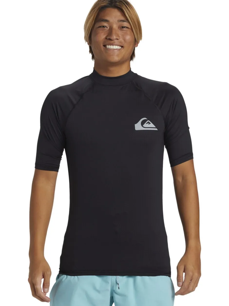 Badkleding*Quiksilver - UPF50 uv-werend hemdje met korte mouwen Zwart