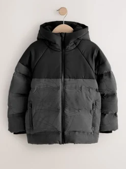 Schoolkleding|Jassen En Jacks*Next Zwart - Reflecterende, regenbestendige microfleece gevoerde jas (3-16jr)