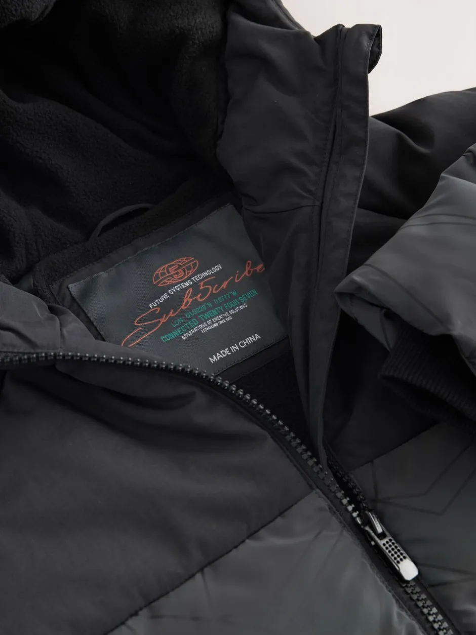 Schoolkleding|Jassen En Jacks*Next Zwart - Reflecterende, regenbestendige microfleece gevoerde jas (3-16jr)