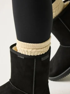 Sportkleding*Regatta - Risley Behaaglijke halflange waterdichte Boots met voering van imitatiebont Zwart