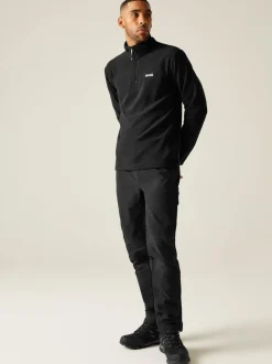 Sportkleding|Jassen En Jacks*Regatta Zwart - Thompson fleece met rits bij de hals