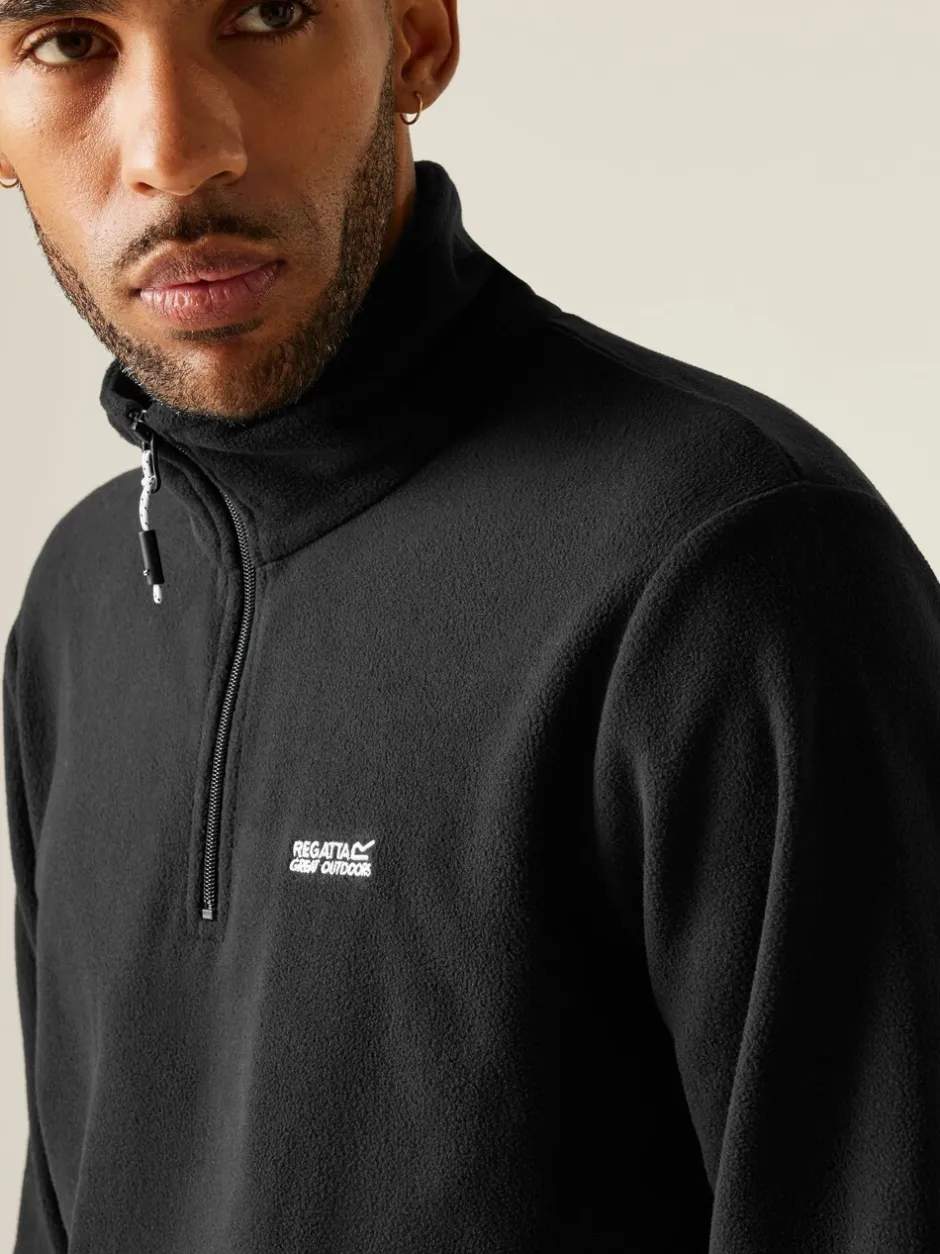 Sportkleding|Jassen En Jacks*Regatta Zwart - Thompson fleece met rits bij de hals