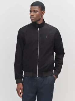 Jassen En Jacks|Next - Regenbestendig Harrington jack met geruite voering Zwart