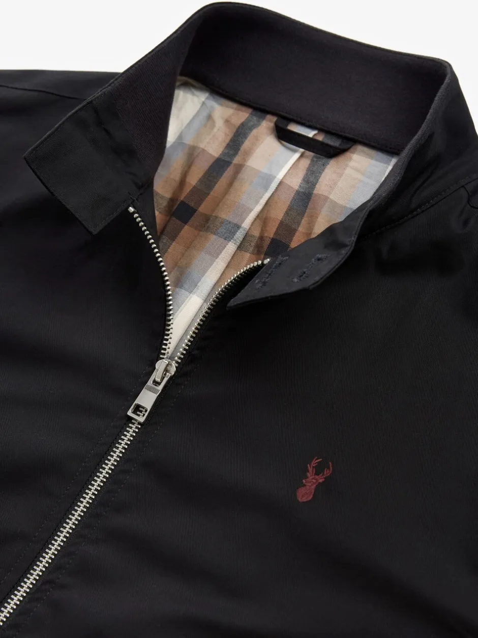 Jassen En Jacks|Next - Regenbestendig Harrington jack met geruite voering Zwart