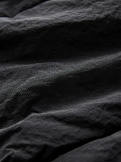 Jassen En Jacks|Next Zwart - Regenbestendige bodywarmer met capuchon en gebreide kraag
