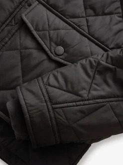 Jassen En Jacks*Next Zwart - Regenbestendige corduroy colbert met schuine doorgestikte ruit