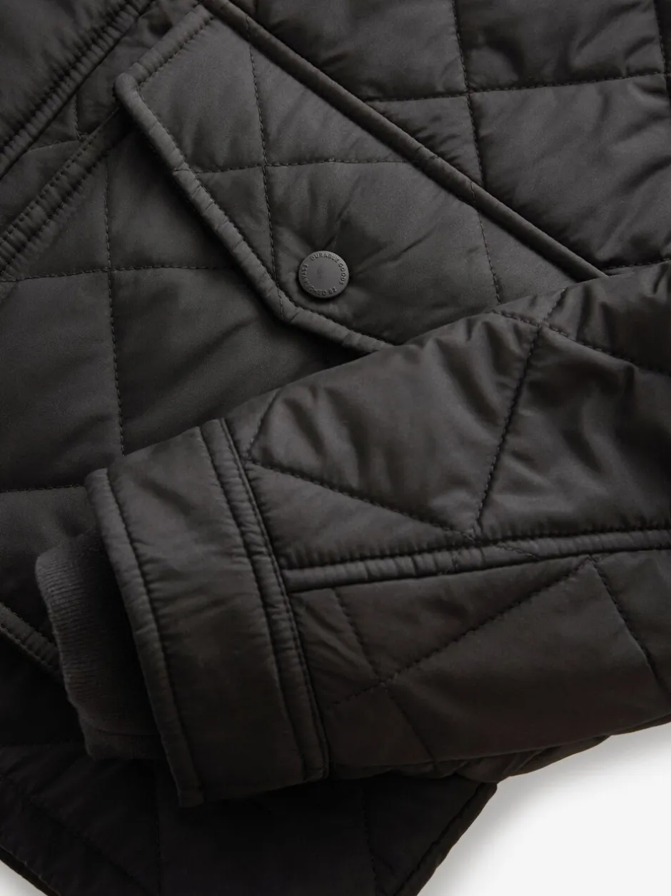 Jassen En Jacks*Next Zwart - Regenbestendige corduroy colbert met schuine doorgestikte ruit