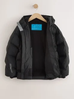 Schoolkleding|Jassen En Jacks*Next Zwart - Regenbestendige gewatteerde jas met microfleece voering (3-17jr)