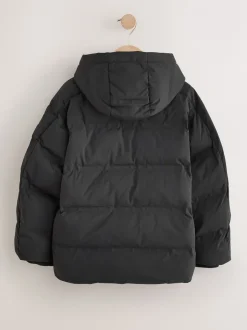 Schoolkleding|Jassen En Jacks*Next Zwart - Regenbestendige gewatteerde jas met microfleece voering (3-17jr)