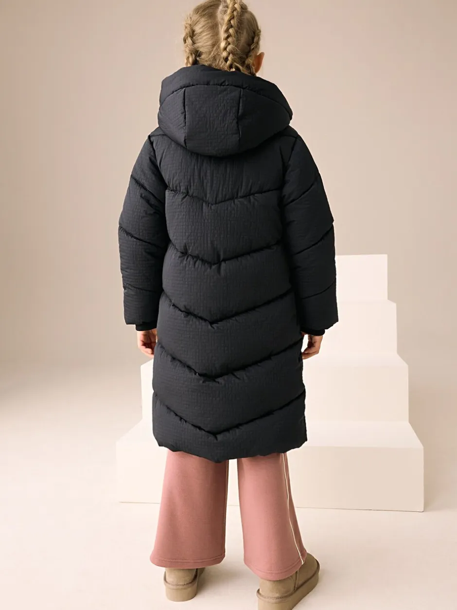 Schoolkleding|Jassen En Jacks|Next Zwart - Regenbestendige lange gewatteerde jas (3-16jr)
