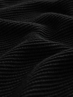 Gebreide Kleding|Next - Regular Fit getextureerde schijn-Oxford overhemdtrui Zwart