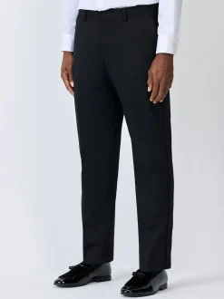 Smokings En Feestkleding*Next - Regular Fit Smart Tuxedo Trousers With Velvet Side Tape Detail Zwart