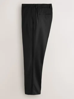 Smokings En Feestkleding*Next - Regular Fit Smart Tuxedo Trousers With Velvet Side Tape Detail Zwart