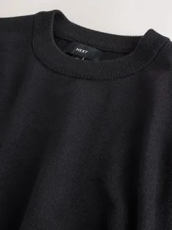 Gebreide Kleding|Next - Regular Fit Soft Touch Crew Neck Jumper Zwart