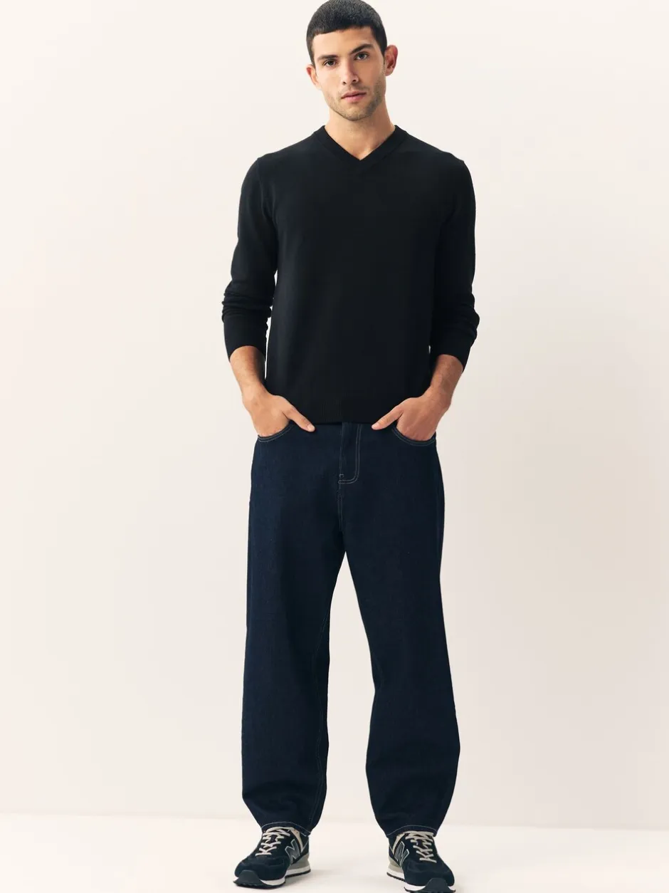 Gebreide Kleding*Next Zwart - Regular Fit Soft Touch V-Neck Jumpers 2 Pack