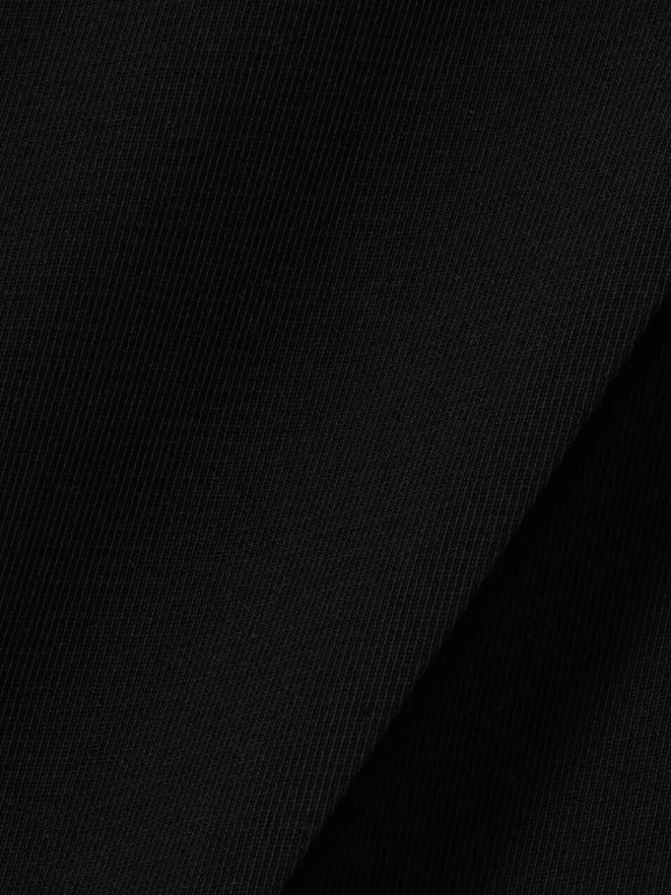 Broeken*Reiss - Eden wijde broek van keperstof met elastische tailleband Zwart