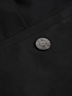 Broeken En Chino's|Reiss Zwart - Found stretchy slim fit broeken met trekkoord