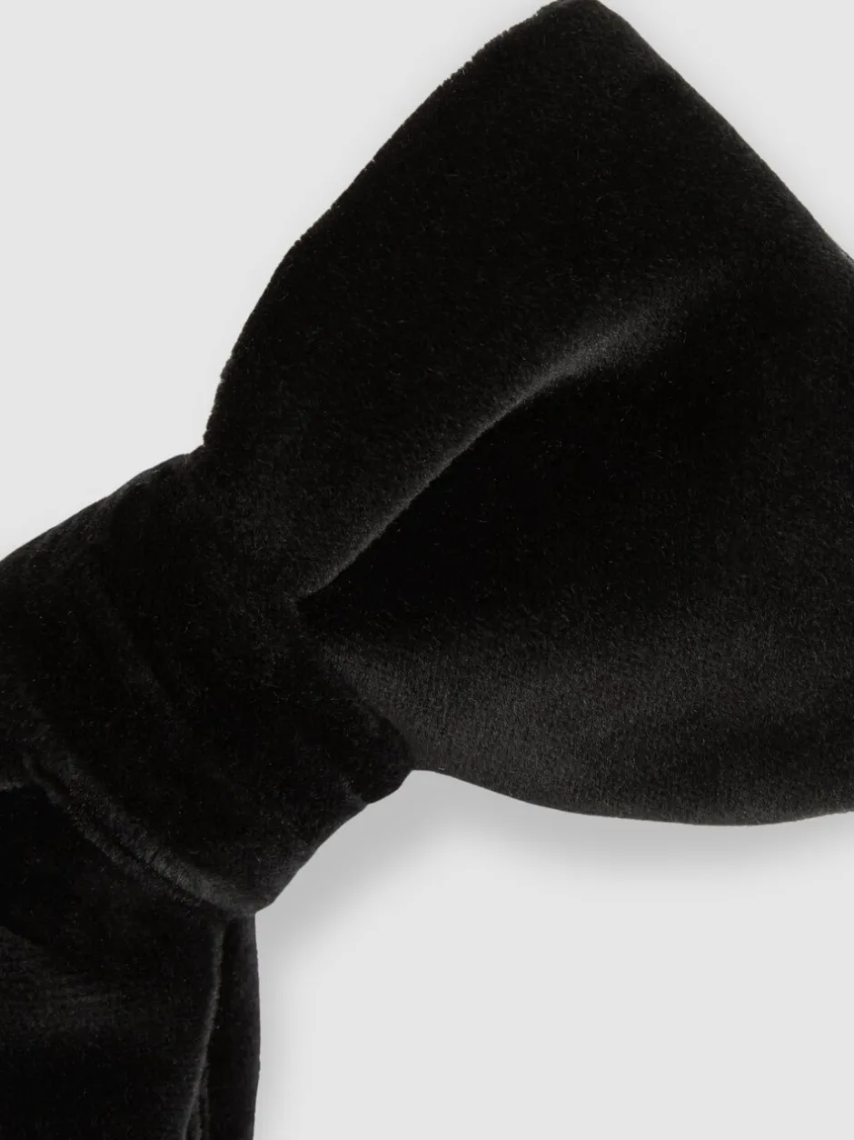 Stropdassen En Pochets*Reiss Zwart - Hike vlinderstrik van fluweel