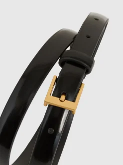 Ceintuurs*Reiss - Holly Leren Smalle Riem Zwart