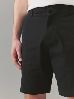 Shorts|Next - Relaxed fit - Chinoshort met stretch Zwart