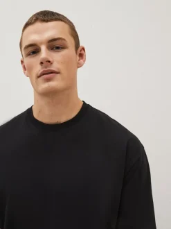 T-Shirts En Hemden*Next Zwart - Relaxed fit - Essentieel katoenen T-shirt met ronde hals